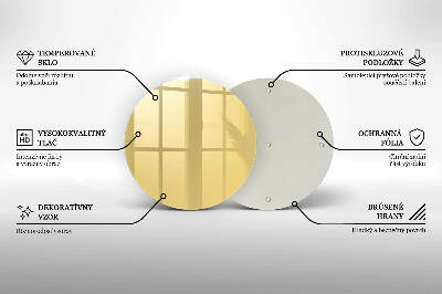 Dessous de bougie rond Couleur jaune