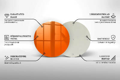 Dessous de bougie rond Couleur orange