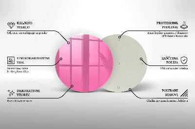 Dessous de bougie rond Couleur rose