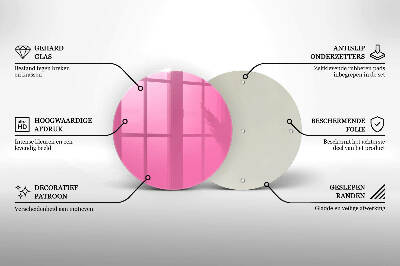 Dessous de bougie rond Couleur rose