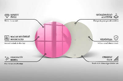 Dessous de bougie rond Couleur rose