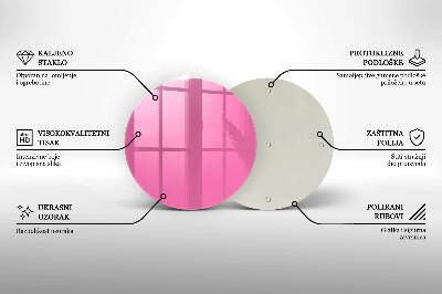 Dessous de bougie rond Couleur rose