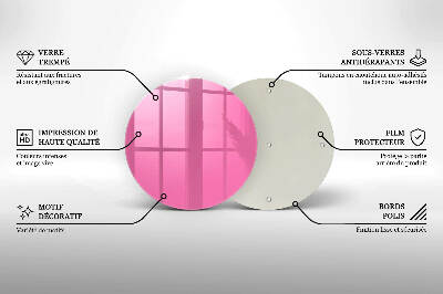 Dessous de bougie rond Couleur rose