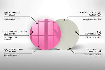 Dessous de bougie rond Couleur rose