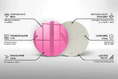 Dessous de bougie rond Couleur rose