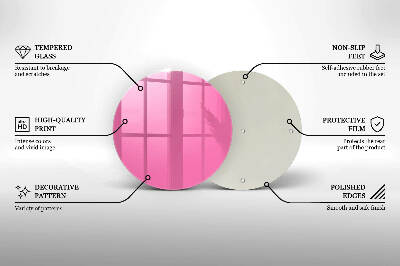 Dessous de bougie rond Couleur rose