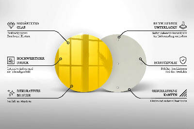 Dessous de bougie rond Couleur jaune