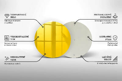 Dessous de bougie rond Couleur jaune