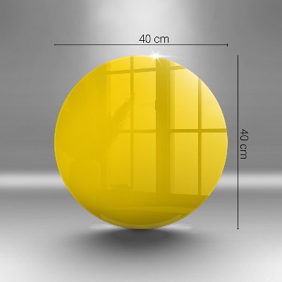 Dessous de bougie rond Couleur jaune