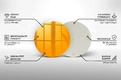 Dessous de bougie rond Couleur jaune foncé