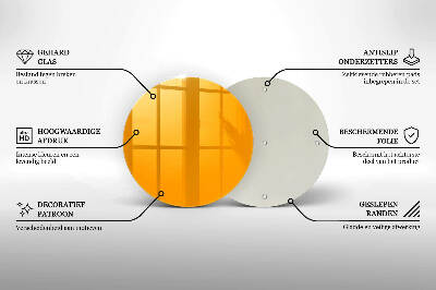 Dessous de bougie rond Couleur jaune foncé