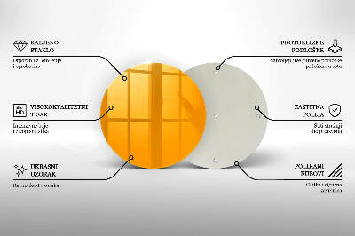 Dessous de bougie rond Couleur jaune foncé