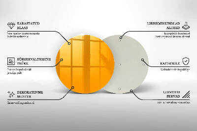 Dessous de bougie rond Couleur jaune foncé