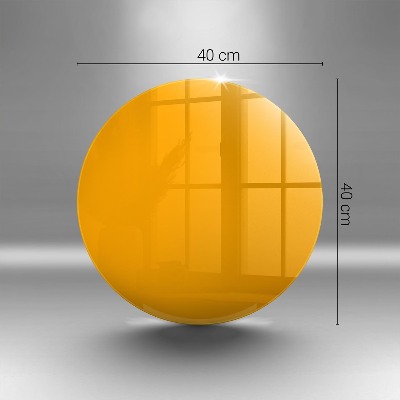 Dessous de bougie rond Couleur jaune foncé