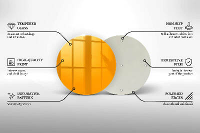 Dessous de bougie rond Couleur jaune foncé