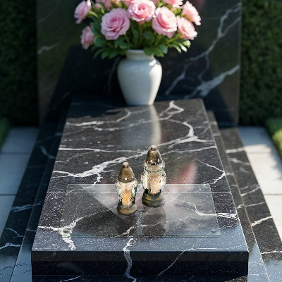 Dessous de bougie funéraire transparent