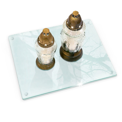 Dessous de bougie funéraire transparent