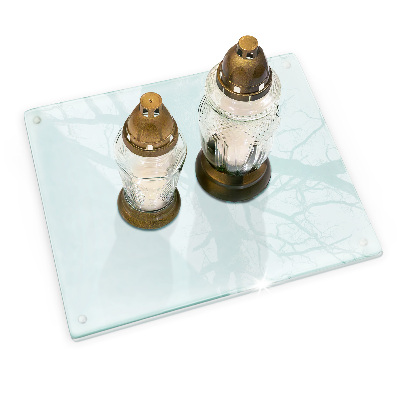 Dessous de bougie funéraire transparent