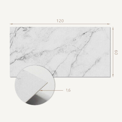 Panneau décoratif mural Motif en marbre dans une élégance blanche