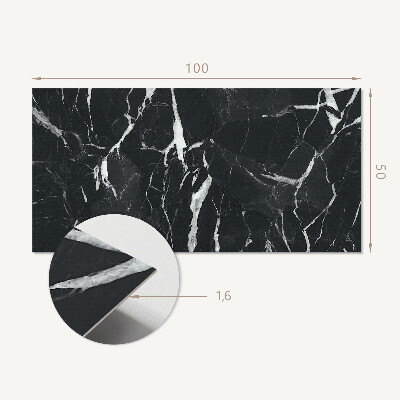 Panneau mural Veines de marbre dans un motif harmonieux