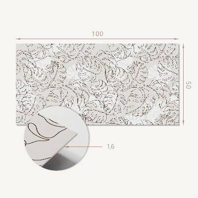 Panneau mural Motif feuillu en lignes droites