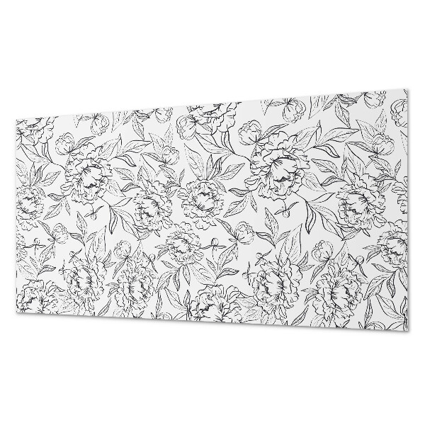 Panneau mural Composition florale avec des feuilles vertes