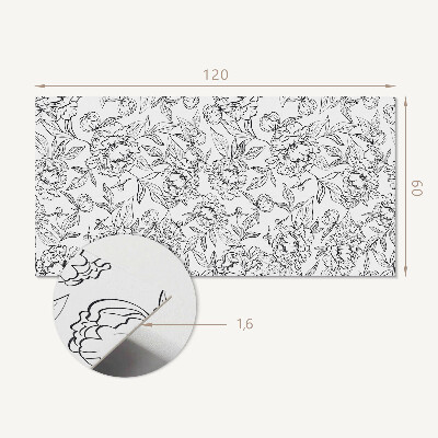 Panneau mural Composition florale avec des feuilles vertes