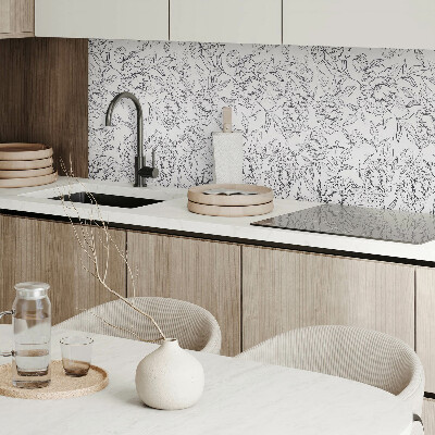 Panneau mural Composition florale avec des feuilles vertes