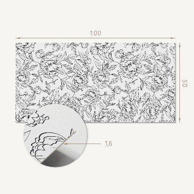 Panneau mural Composition florale avec des feuilles vertes