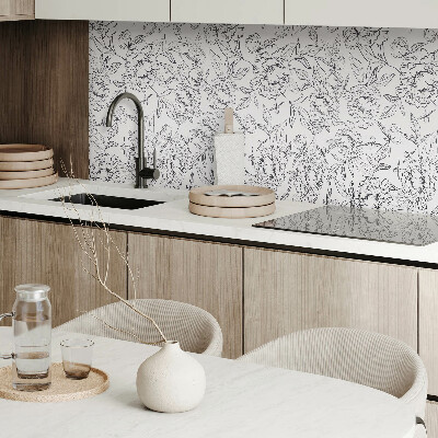 Panneau mural Composition florale avec des feuilles vertes