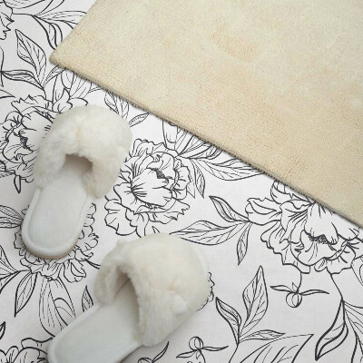 Panneau mural Composition florale avec des feuilles vertes