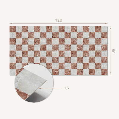 Panneau décoratif mural Échiquier en marbre au style élégant