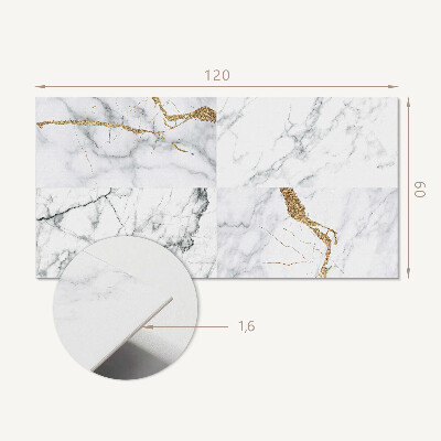 Panneau décoratif mural Motifs en marbre aux veines délicates