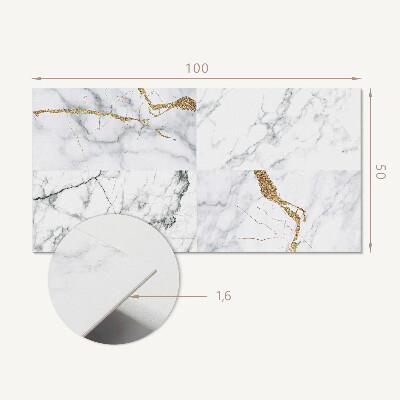 Panneau décoratif mural Motifs en marbre aux veines délicates