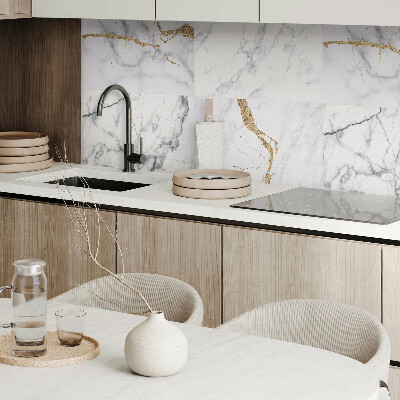 Panneau décoratif mural Motifs en marbre aux veines délicates