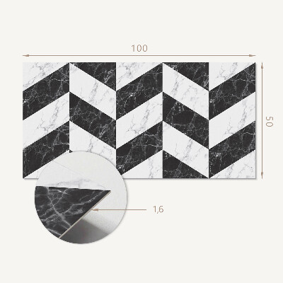 Panneau mural Marbre ? chevrons dans un style élégant