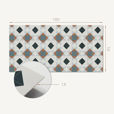 Panneau décoratif mural Motif géométrique carrelé