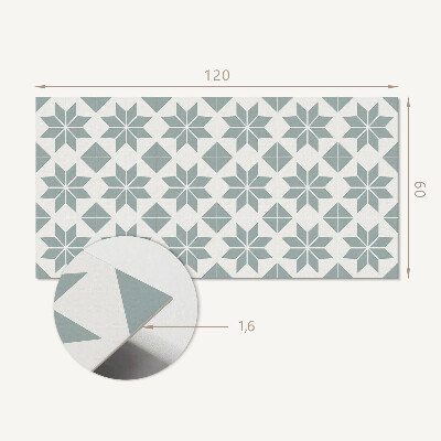 Panneau mural Motifs floraux dans un style géométrique
