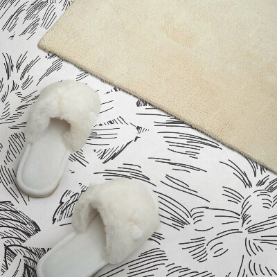 Rev?tement mural Motif floral avec des feuilles vertes