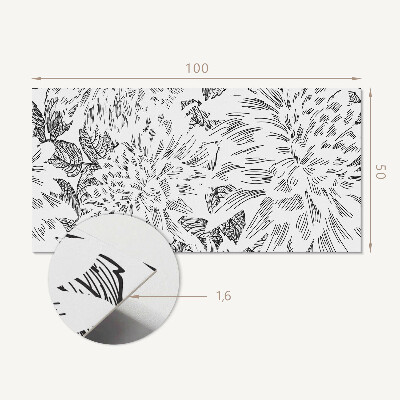 Rev?tement mural Motif floral avec des feuilles vertes