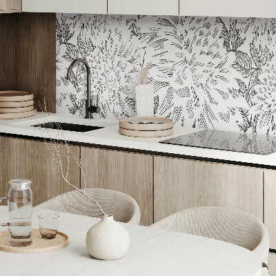 Rev?tement mural Motif floral avec des feuilles vertes