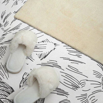 Rev?tement mural Motif floral avec des feuilles vertes