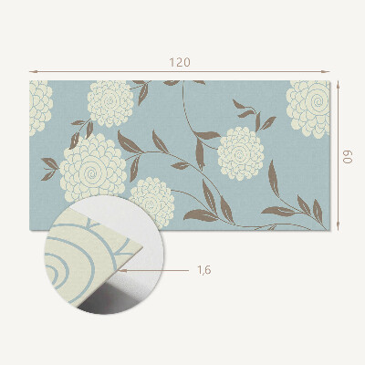 Panneau mural Motif floral avec des feuilles vertes