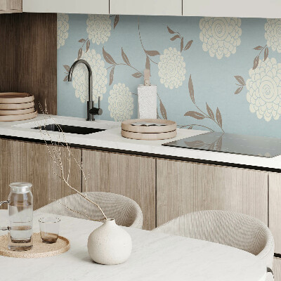 Panneau mural Motif floral avec des feuilles vertes