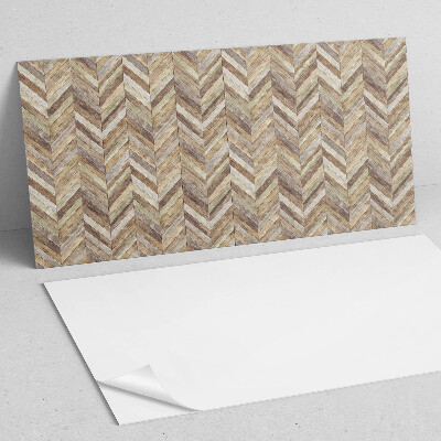 Panneau décoratif mural Motif ? chevrons réalisé ? partir de planches de bois