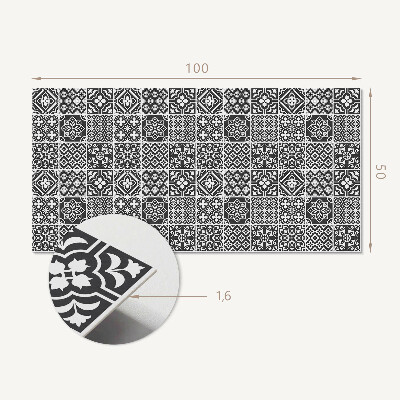 Panneau mural Motifs géométriques dans les carreaux