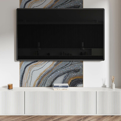 Panneau mural Vagues abstraites avec effet de lumi?re