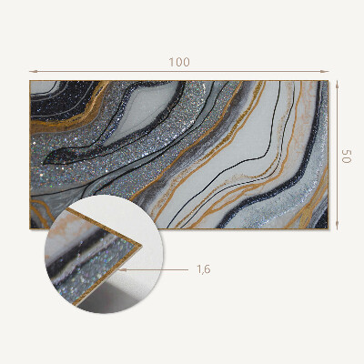 Panneau mural Vagues abstraites avec effet de lumi?re