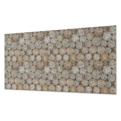 Panneau mural Motif de pot rond en bois