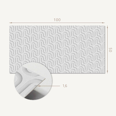 Panneau décoratif mural Ondes dans un motif tridimensionnel